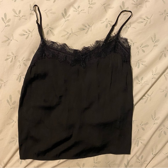 black satin tank top - Picture 2 of 6